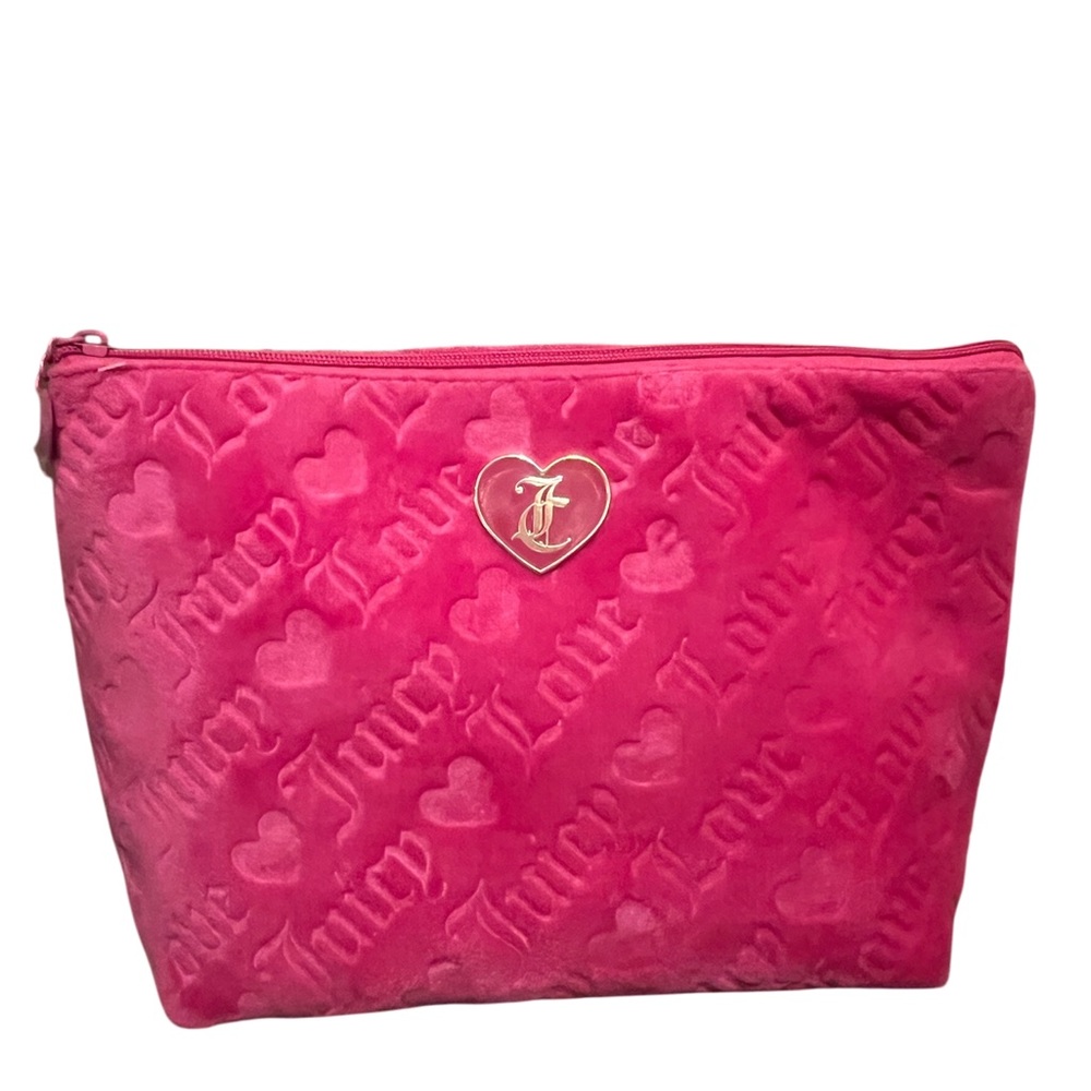 Juicy Couture Women's Cosmetics Bag - Travel Makeup and Toiletries Clutch Wedge